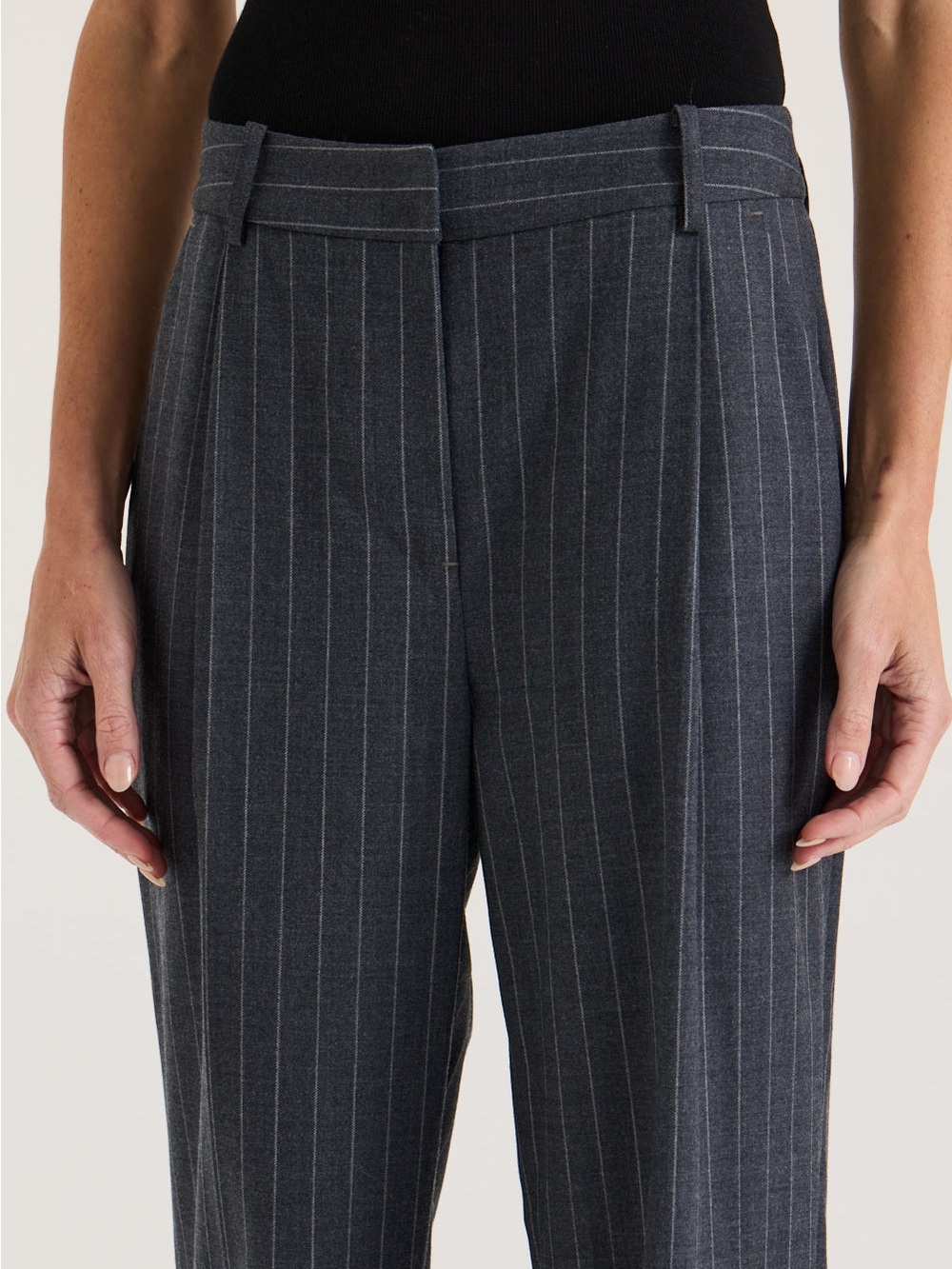 Massimo Dutti Wool Tailored Trousers Pants